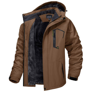 TACVASEN Coffee Insulated Fleece Lined Winter Snow Jacket