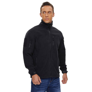 TACVASEN Army Green Men's Tactical Fleece Jackets Full Zip Coat with Multi Pockets