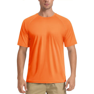 TACVASEN Cyan Men's UPF 50+ Breathable Quick - Dry Outdoor Swim T-Shirt