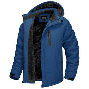 TACVASEN Denim Blue Insulated Fleece Lined Winter Hiking Jacket