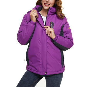 TACVASEN Purple Women's Skiing Jacket Water - Resistant Windbreaker