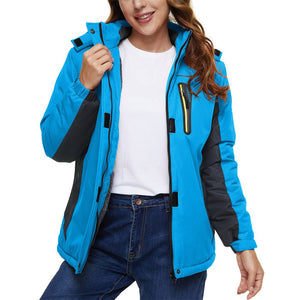 TACVASEN Blue Women's Skiing Jacket Water - Resistant Windbreaker