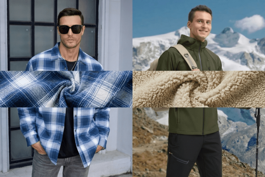 Flannel-Lined vs Fleece-Lined, Which Is Warmer? - TACVASEN
