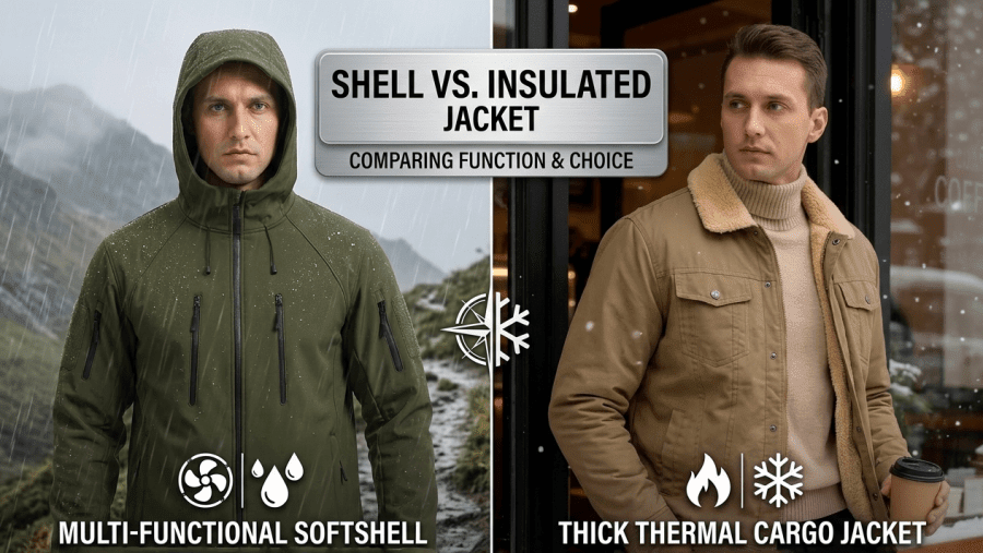 Shell vs Insulated Jacket | Architectures For Outerwear Performance - TACVASEN