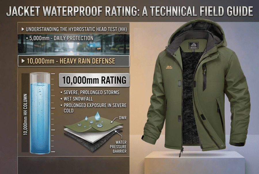 Understanding Jacket Waterproof Ratings: A Guide to Choosing Outdoor Outerwear - TACVASEN