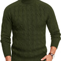 Men's Turtleneck Pullover Cable Sweater