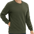 Men's Fleece Pullover Sweatshirt With Zipper Pockets