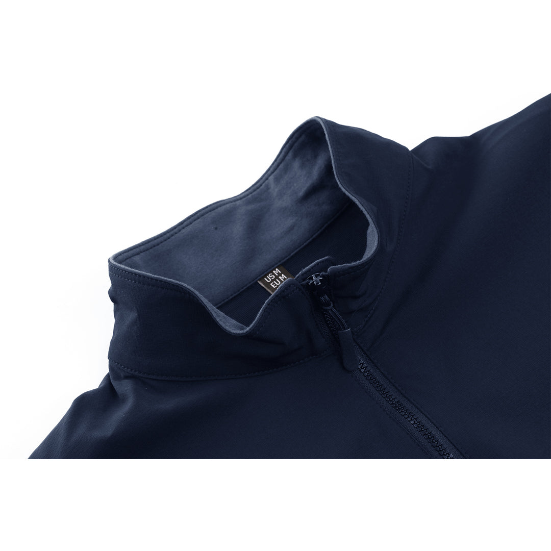 TACVASEN Navy Ligthweight Quarter Zip Military T-Shirt