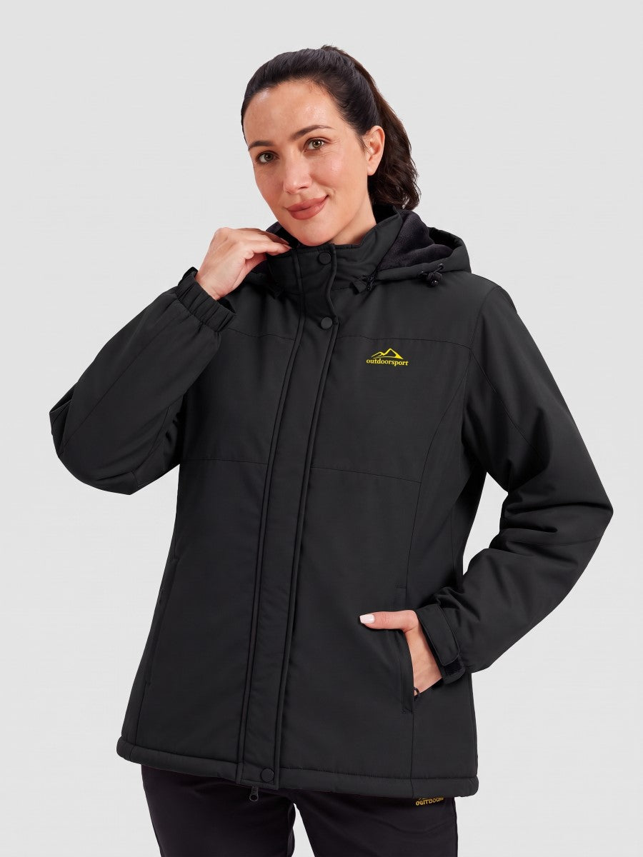 Women's Waterproof Ski Snow Warm Fleece Lined Jacket