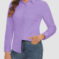 Women's Collared Dress Shirt Casual Office Wear Blouse