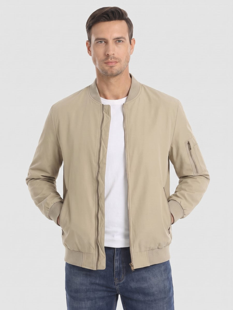 Vintage Bomber Jacket Padded Lined Coat