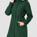 Women's Long Fleece Lined Jackets Warm Winter Windbreaker
