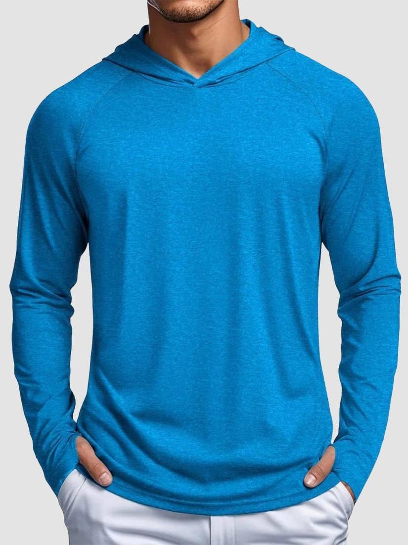 Men's UPF 50+ Sun Protection Hoodies with Thumb Holes