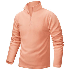 TACVASEN Apricot Men's Pullover Workout Fleece 1/4 Zip Uncw Vintage Sweatshirts