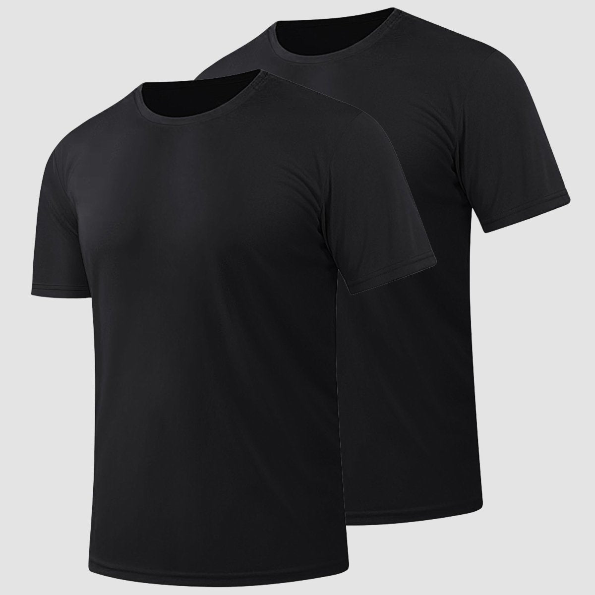 TACVASEN Navy+Navy [2 Pcs set] Lightweight Short Sleeve Sun Protection Shirt
