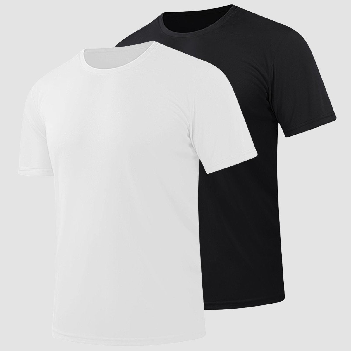 TACVASEN Navy+Navy [2 Pcs set] Lightweight Short Sleeve Sun Protection Shirt