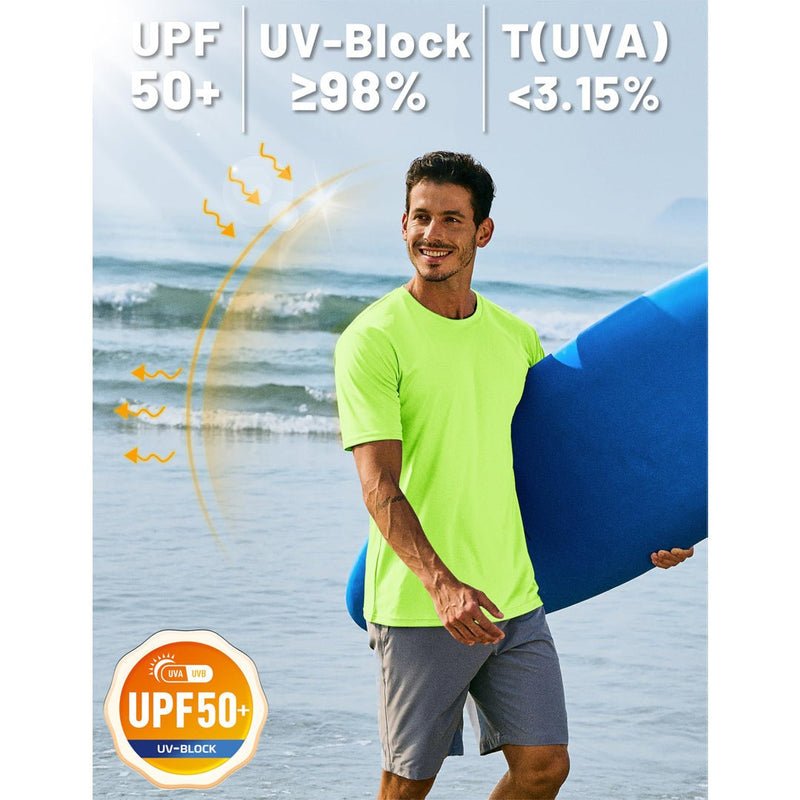 TACVASEN Navy+Navy [2 Pcs set] Lightweight Short Sleeve Sun Protection Shirt
