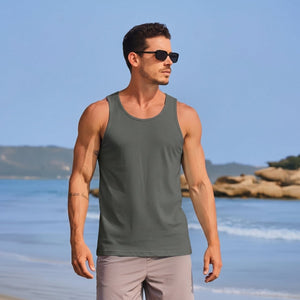 TACVASEN Black+Navy+Dark Grey [3 Pcs set] UPF 50+ Tank Top Gym Workout Sleeveless Muscle Shirts