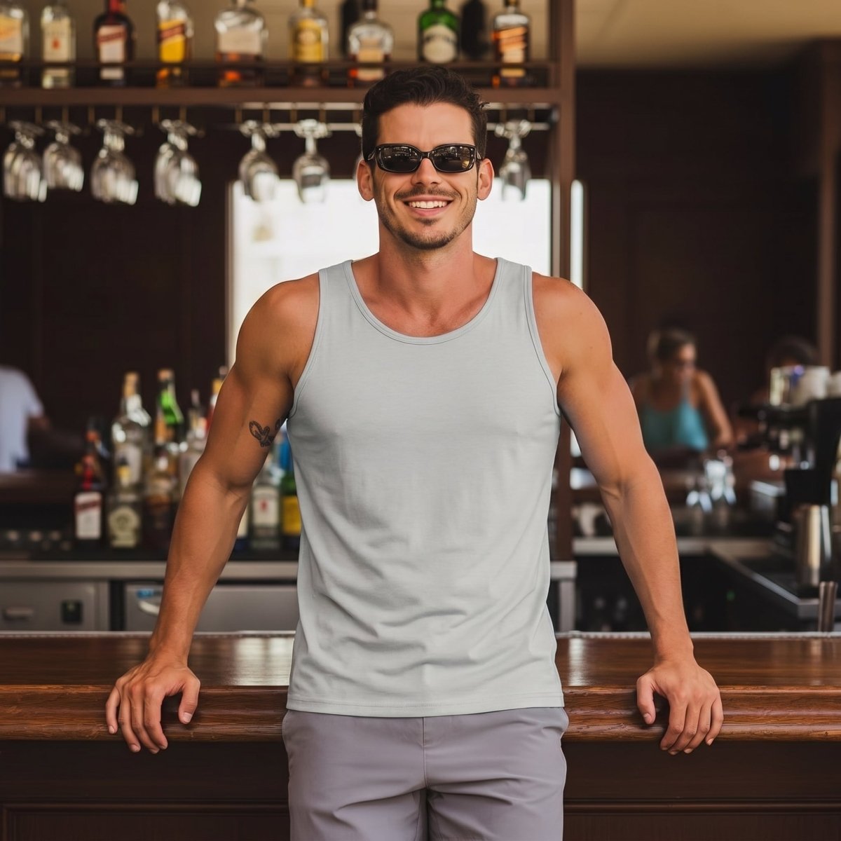TACVASEN Black+Dark Grey+Light Grey [3 Pcs set] UPF 50+ Tank Top Gym Workout Sleeveless Muscle Shirts