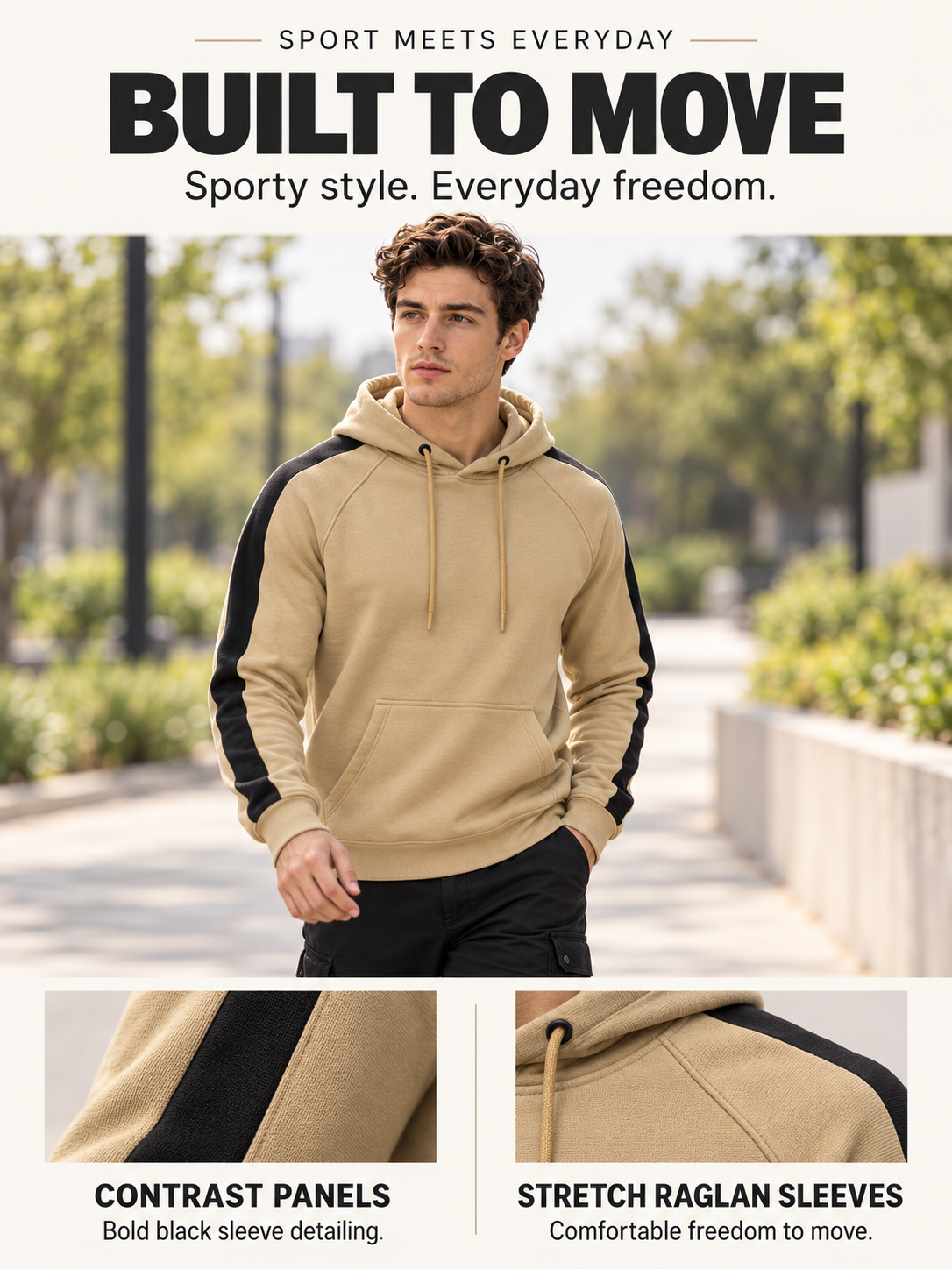 Sporty Aesthetic & Windproof Adjustable Hood