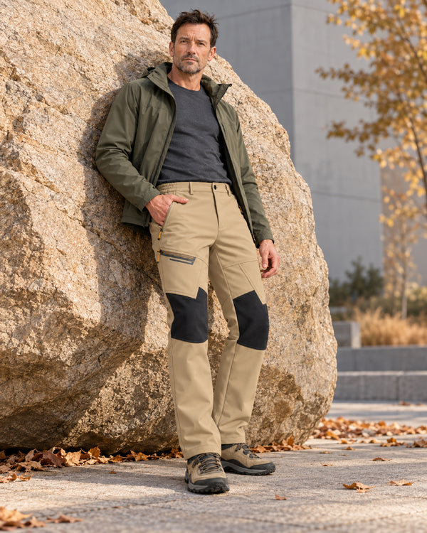 Men's Fleece Lined Windproof Water Resistant Ski Pants