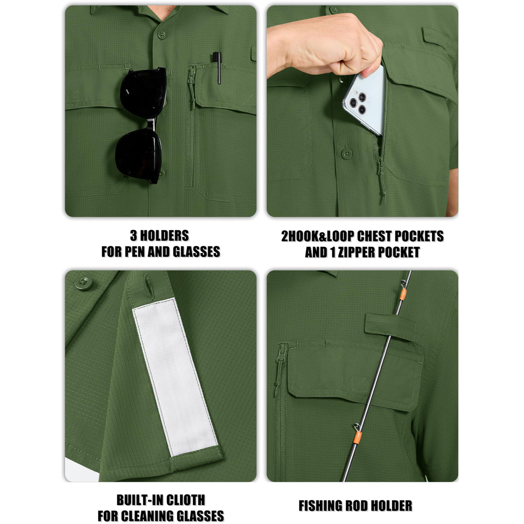 Men's Fishing Shirt UPF 50+ Lightweight Outdoor Shirt - AT23M3151