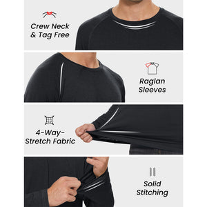 Men's UPF 50+ Fishing Swim Long Sleeve Shirts - C22M588