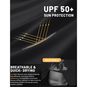Men's UPF 50+ Sun Hoodie Long Sleeve Quick Dry Rash Guard Shirt - AT24M3250