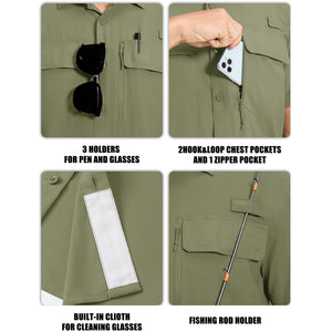 Men's Fishing Shirt UPF 50+ Lightweight Outdoor Shirt - AT23M3151