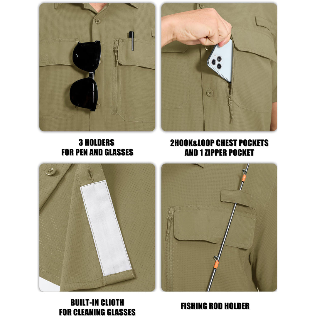 Men's Fishing Shirt UPF 50+ Lightweight Outdoor Shirt - AT23M3151