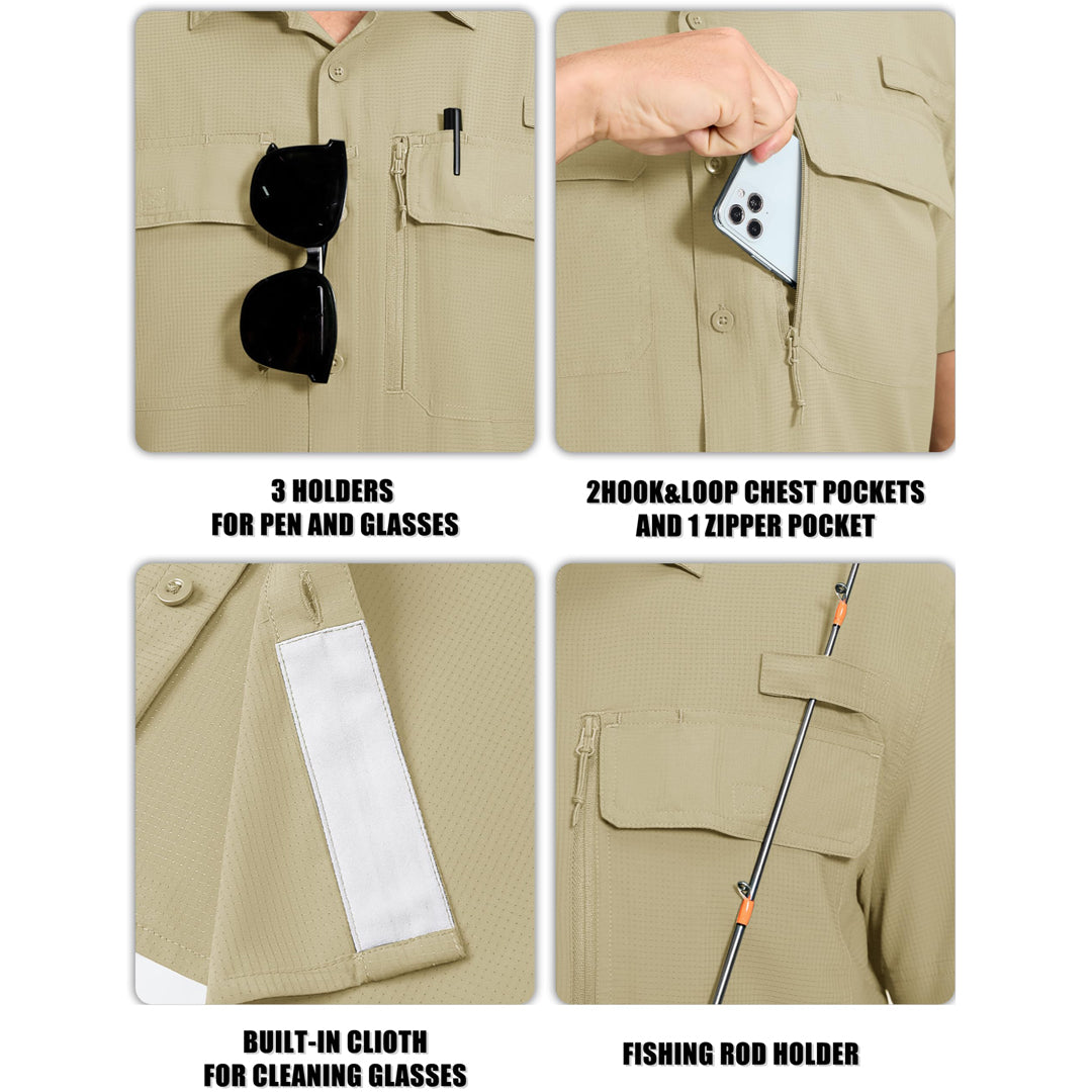 Men's Fishing Shirt UPF 50+ Lightweight Outdoor Shirt - AT23M3151