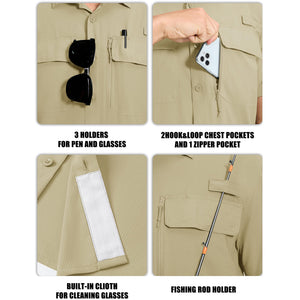 Men's Fishing Shirt UPF 50+ Lightweight Outdoor Shirt - AT23M3151
