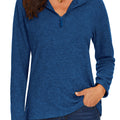 Women's Quarter Zip Fleece Casual Pullover Sweatshirt
