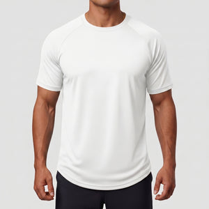 TACVASEN White Curved Hem Fashion UPF50+ Quick - Drying Protective Shirt