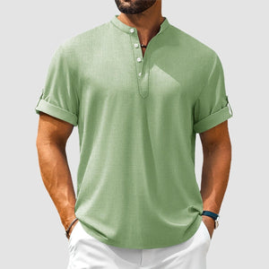 TACVASEN Light green Henley Casual Lightweight Beach Shirts