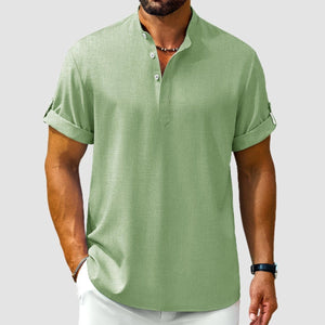TACVASEN Light green Henley Casual Lightweight Beach Shirts
