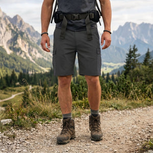 TACVASEN Dark Grey Hiking Shorts Zippered Pockets
