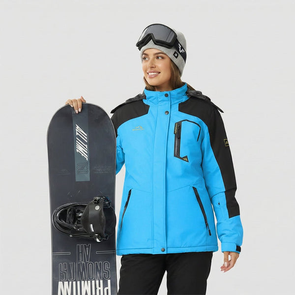 TACVASEN Blue Black Insulated Fleece Lined Winter Hiking Jacket