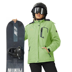 TACVASEN Light Green Insulated Fleece Lined Winter Hiking Jacket
