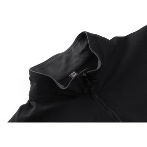 TACVASEN Navy Black Ligthweight Quarter Zip Military T-Shirt