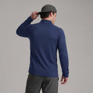 TACVASEN Navy Long Sleeve Sun Shirt UPF 50+ Zip Fishing Running Rashguard