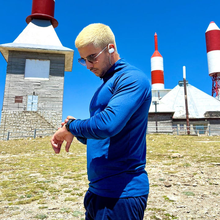 Men's 1/4 Zip Pullover Shirts Sun Protection UPF 50+ Long Sleeve - Men's Running Shirts