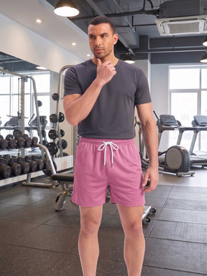 TACVASEN Bright Pink Men's 3 Inch Quick Dry Lightweight Athletic Shorts
