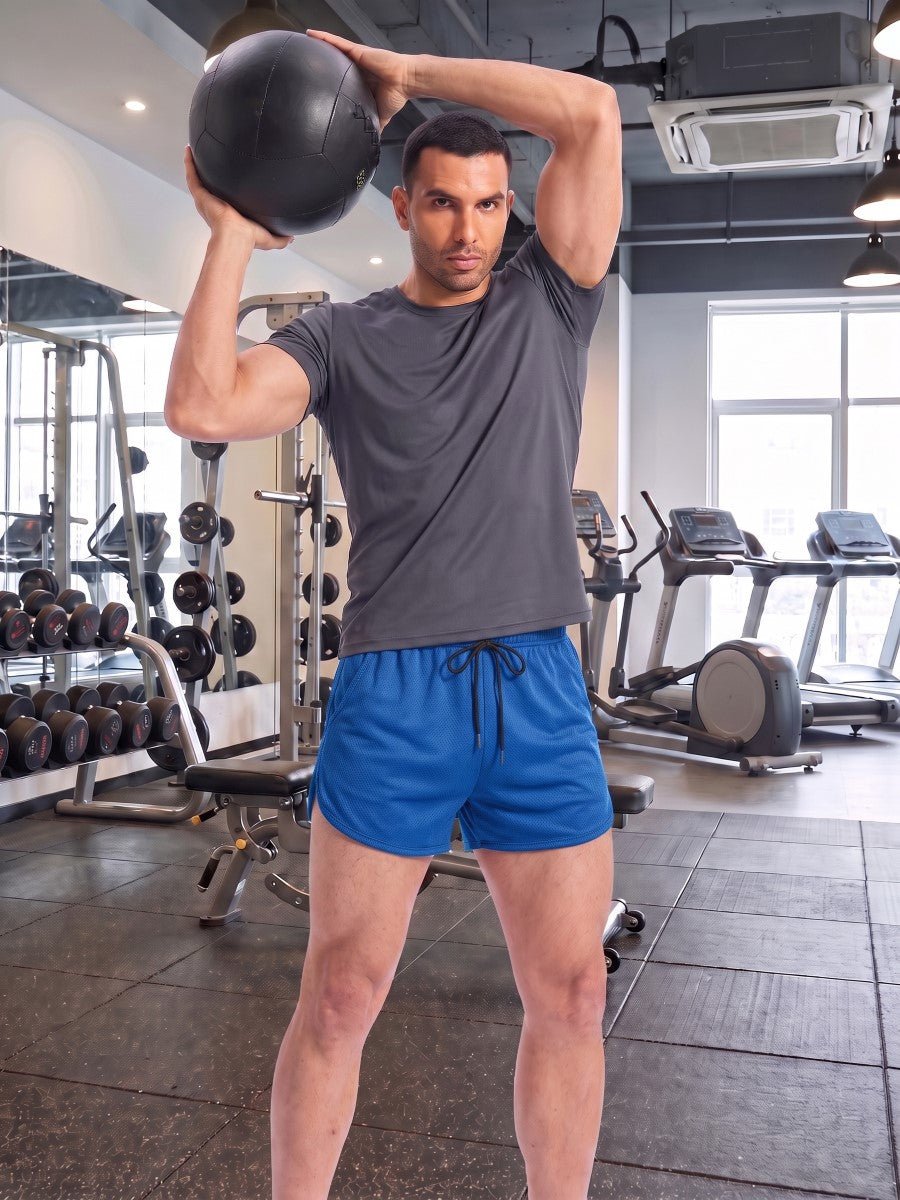 TACVASEN Bright Blue Men's 3 Inch Quick Dry Lightweight Athletic Shorts