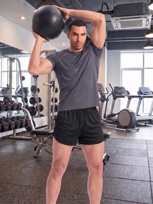TACVASEN Black Men's 3 Inch Quick Dry Lightweight Athletic Shorts