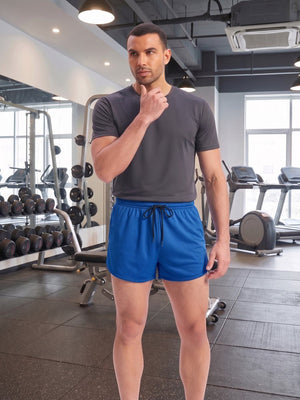 TACVASEN Bright Blue Men's 3 Inch Quick Dry Lightweight Athletic Shorts