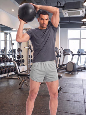 TACVASEN Light Grey Men's 3 Inch Quick Dry Lightweight Athletic Shorts