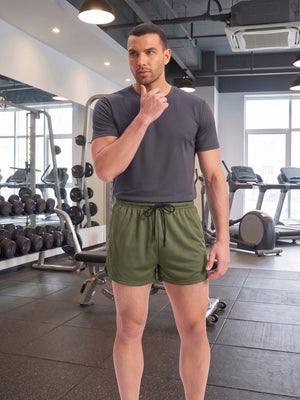 TACVASEN Army Green Men's 3 Inch Quick Dry Lightweight Athletic Shorts