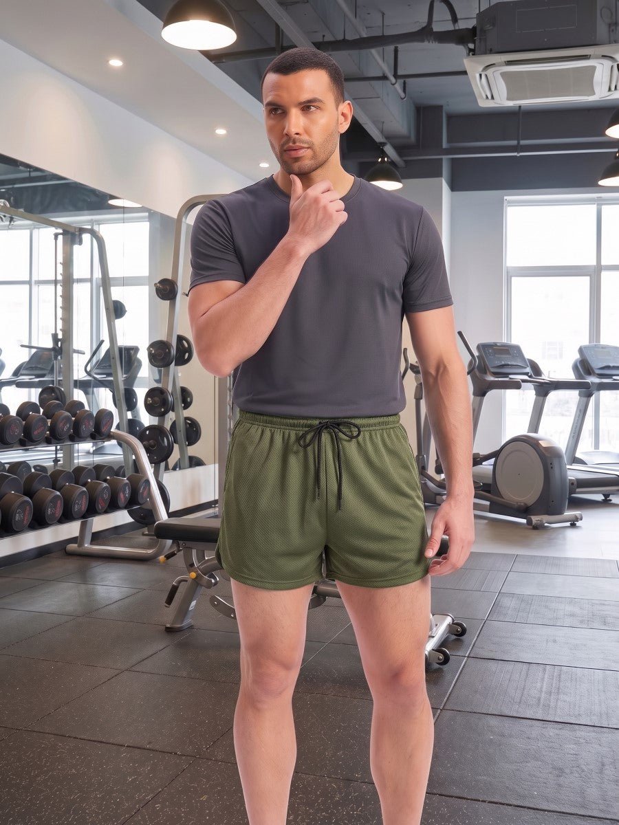 TACVASEN Army Green Men's 3 Inch Quick Dry Lightweight Athletic Shorts