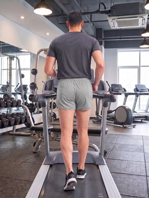 TACVASEN Light Grey Men's 3 Inch Quick Dry Lightweight Athletic Shorts